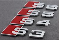 20pcs / lote 3D Metal S3 4 5 6 adesivos para Audi Cromos Emblemas Emblemas Autocolantes para automóveis Car-Styling