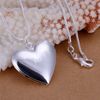 Heart Photo Lockets pendants necklace + 20'' chains 925 sterling silver For Holidays Gifts