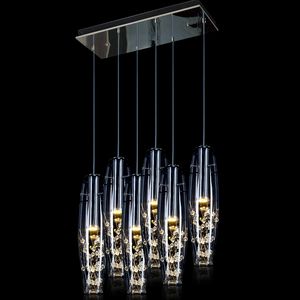 Lampy w zawieszce w jadalni LED o dużej mocy nowoczesne luksusowe szklane butelki wazon