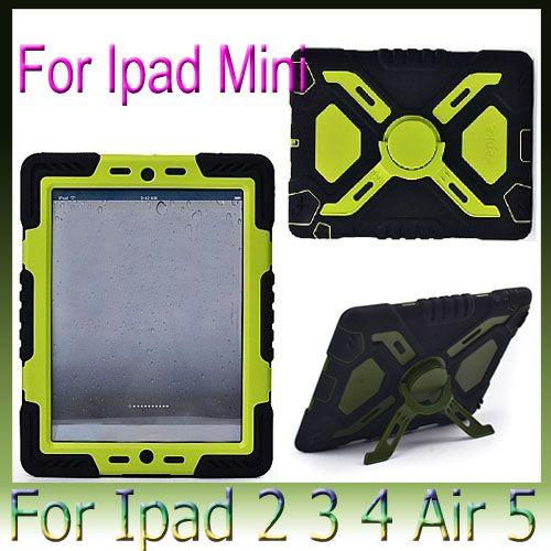 Pepkoo Defender Military Spider Stand Water/dirt/shock Proof Case Cover for Ipad 2 3 4 5 6 Air Mini 1 2 3