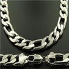 Mode Mäns halsband 1pcs King-Size Men's Figaro Chains 925 SLIVER NECKLACE 12mm 30inch 76cm 2499