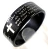 Großhandel 25 Stück Englisch Lords Prayer Cross Edelstahl Ringe Herrenschmuck Lots