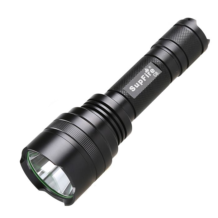 LED Cree Supfire C8 T6 900 Lumens Flashlight Using 1*18650 Battery Water Resistant Aluminium Alloy 5 Modes Flashlight Torch