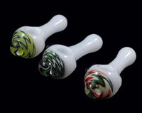 WSC- 1009 White color pipe with colored hand pipe spoon pipe ...