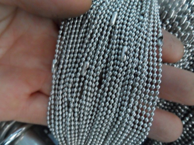 1.5mm/2mm/2.4mm/3mm/4mm/6mm 5 Meters meters Ball beads Chain Jewelry Finding chain Stainless Steel