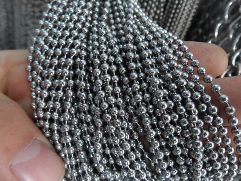 1.5mm / 2mm / 2.4mm / 3mm / 4mm / 6mm 5 Mètres mètres Boule perles Chaîne Bijoux Trouver chaîne en acier inoxydable