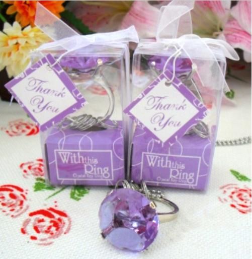 Diamond Ring Shape Keychain Cheap Home Party Favors Wedding Gifts Key