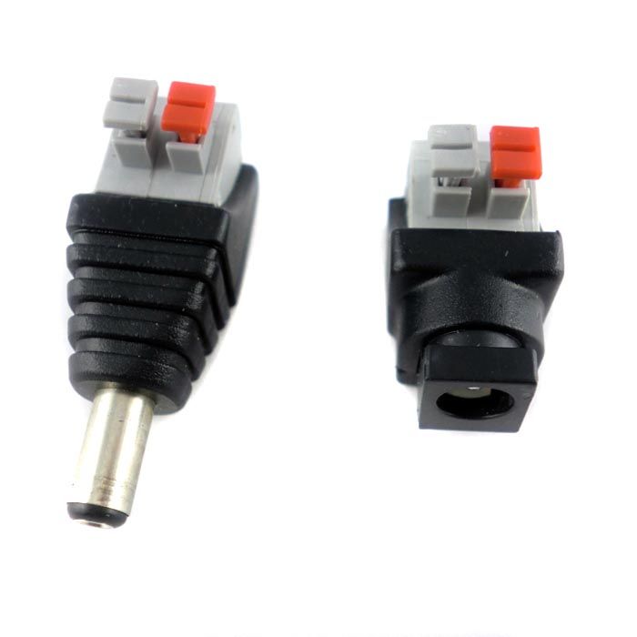 100pcs 2.1 x 5.5mm DC Power male Plug Jack Adapter Connector Socket for CCTV 