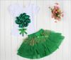 GXR Детская одежда лето с коротким рукавом 3D цветок футболка + юбка пачка 2 шт. девочка костюм 2-5Year дети комплект малыша Одежда GX149