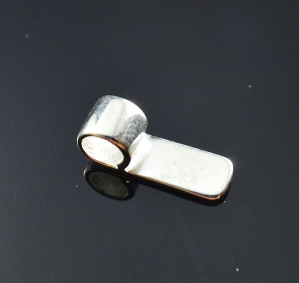 

Free shipp,the aperture:6*18mm sterling silver brass pendant glue on bails, glue on bail for pendant,