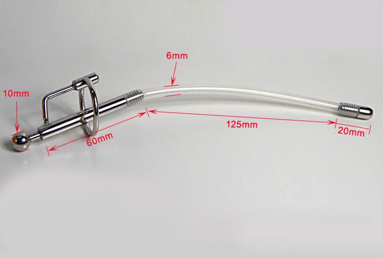 Real Stainless Steel Soft Silicone Catheter Male Urethral