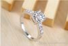 Wholesale - Royal Classical Fine Jewelry 1Ct Synthetic Diamond Ring Wedding Ring High Quality Synthetic Diamond Bridal Engagement Ring