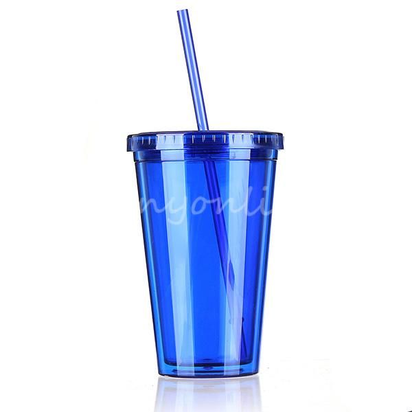 Blue Smoothie Iced Coffee Juice Plastic Drinks Cup With Straw Party Liquid Beaker Lid For Beverage Dandys Personalised Coffee Mugs Personalised Coffee Travel Mugs From Dandys 12 35 Dhgate Com