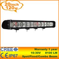 20&quot; 120W Cree LED Light Bar Work Lamp Tractor Boat Off-Road 4WD 4x4 12v 24v Truck Trailer Jeep SUV ATV Spot Flood Beam LarcoLais
