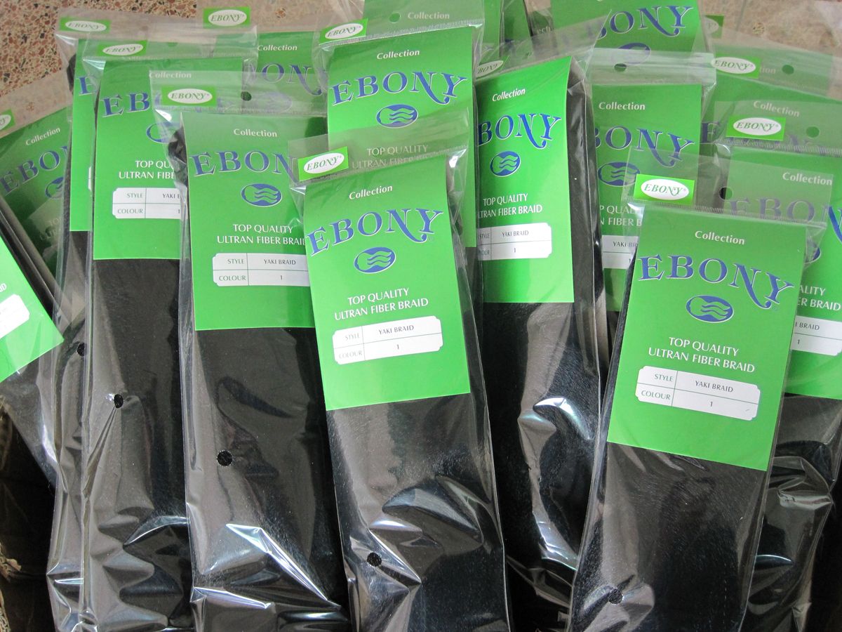 EBONY Yaki Briad Synthetic AFRO Hair Extensions Super Jumbo Braids