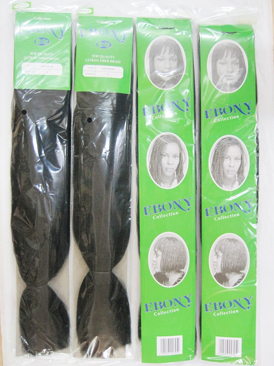 EBONY Yaki Briad Synthetic AFRO Hair Extensions Super Jumbo Braids