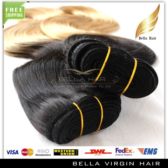 Queen Product Brazilian Ombre Hair Extensions Body Wave Wavy Human HairWeft T Clolor Ombre Hair 1430 Inch lot DHL 3554108