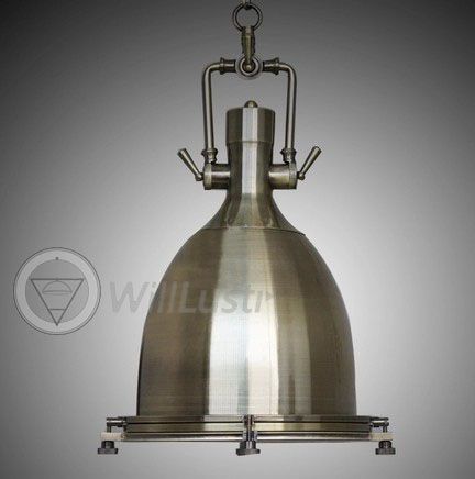 RH BENSON PENDANT lamp vintage lighting fixture industry style loft light illuminate your kitchen or workplace bronze and chrome color