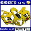 Fairing Kit voor Suzuki GSXR 600 750 2004 2005 K4 FUNDINGS GSX-R600 04 GSX-R750 05 Wit Rood Lucky Strike MotoBike Sets FB95