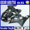 7ギフトスズキGSXR 600 750 2004 2005のモーターサイクルフェアリングブラウンブラックアブプラスチックフェアリングK4 GSX-R 600/750 04 05 HJ7