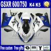 7ギフトスズキGSXR 600 750 2004 2005のモーターサイクルフェアリングブラウンブラックアブプラスチックフェアリングK4 GSX-R 600/750 04 05 HJ7