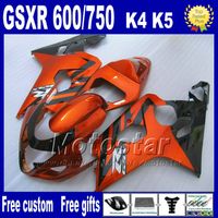 7 gifts motorcycle fairings for SUZUKI GSXR 600 750 2004 2005 brown black ABS plastic fairing K4 GSX-R 600/750 04 05 Hj7