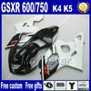 鈴木GSX-R600 / 750 2004 2005ブルーブラックフェアリングボディキットK4フェアリングキットGSX-R600 04 GSX-R750 05 HJ37