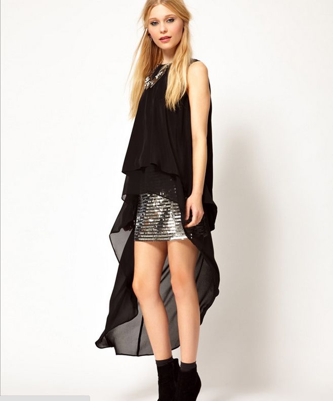 blusa negra cola de pato