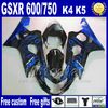 鈴木GSX-R600 / 750 2004 2005ブルーブラックフェアリングボディキットK4フェアリングキットGSX-R600 04 GSX-R750 05 HJ37