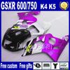 7 Hediyeler ABS Aziz Vücut Kitleri Suzuki GSX-R600 GSX-R750 2004 2005 K4 Yeşil Siyah Yüzemeler Bodywork Kiti GSX-R600 / 750 04 05 HJ54