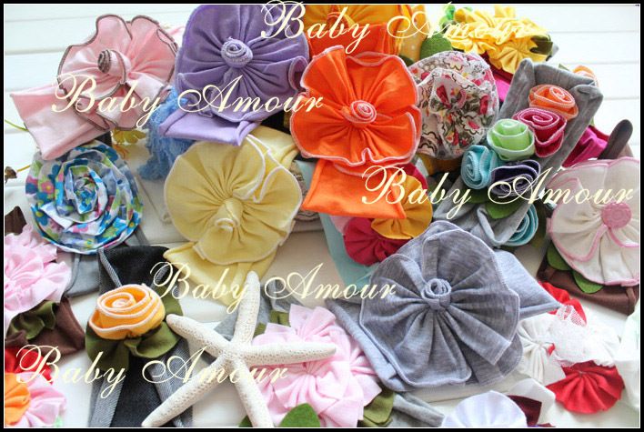 Top Do Bebê de crochê flor grampos de cabelo arco headband barrette caps cocar do bebê com capuz cabelo flor arco