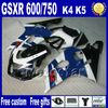 Kit carena ABS per SUZUKI GSXR 600 750 2005 2005 K4 bianco nero Corona carene GSX-R600 / 750 04 05 Np51