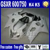 ABS Fairing kiti SUZUKI GSXR 600 750 2004 2005 K4 beyaz siyah Corona için fitings kaportalar GSX-R600 / 750 04 05 Np51