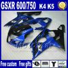 ABS Fairing kiti SUZUKI GSXR 600 750 2004 2005 K4 beyaz siyah Corona için fitings kaportalar GSX-R600 / 750 04 05 Np51