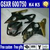 Kit carena ABS per SUZUKI GSXR 600 750 2005 2005 K4 bianco nero Corona carene GSX-R600 / 750 04 05 Np51