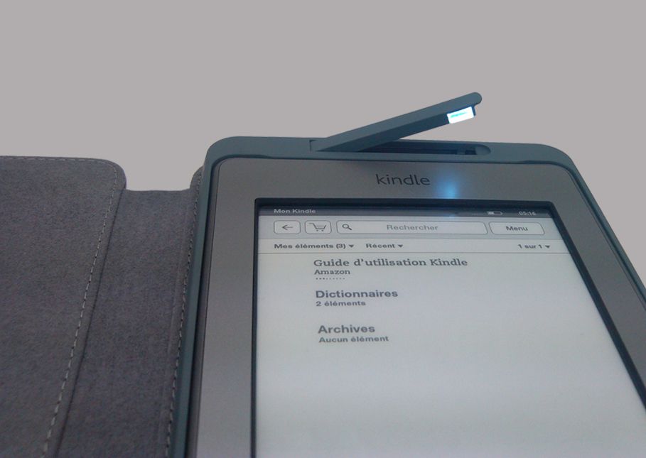 Lighted Leather Cover Case For Amazon Kindle Touch With LED Screen Protector As A Gift From