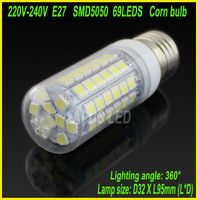 E27 G9 69 SMD 5050 LED Corn Bulbs Light cree chip теплый белый холодный белый 1500lm 15W энергосберегающая лампа