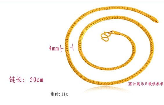 24k gold plated 50cm Snake long necklace for 2014 women jewelry 2016 sell collares chain305m