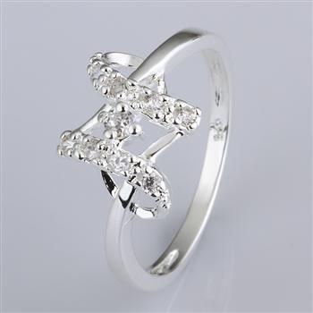 Gemengde 20 Stijl 925 Silver Zirkoon Ring Trouwring Het beste feestgeschenk