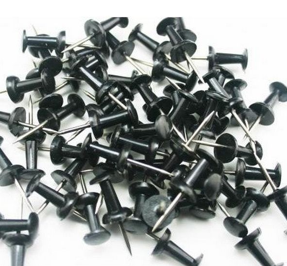 Wholesale Black Officemate Push Pins Plastic Top Thumbtacks Thumb Tacks