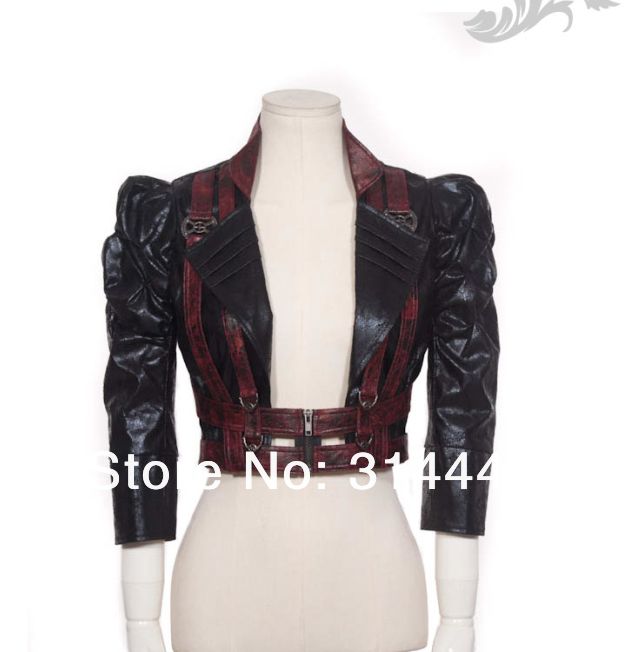 Rq Bl Women Steampunk Y Short Leather Jacket Sp053 Rq Bl Women Steampunk Y Short Leather Jacket Sp053 Jackets From Alandd 45 23 Dhgate Com