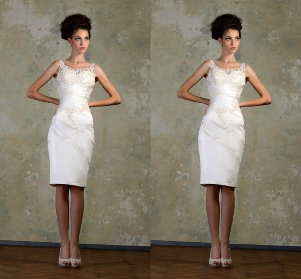 short ivory wedding dresses