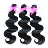 3pcs / lot en gros nature couleur 100 cheveux remy humains non transformés cheveux en vrac de haute qualité doux brésilien cheveux humains armure corps ondulé greatremy