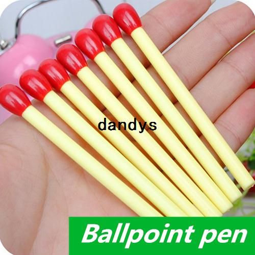 120 pcs/Lot Match ballpoint pens Kawaii Stationery Decorative ballpen Caneta Novelty gift Office Decoration school supplies 6255, dandys