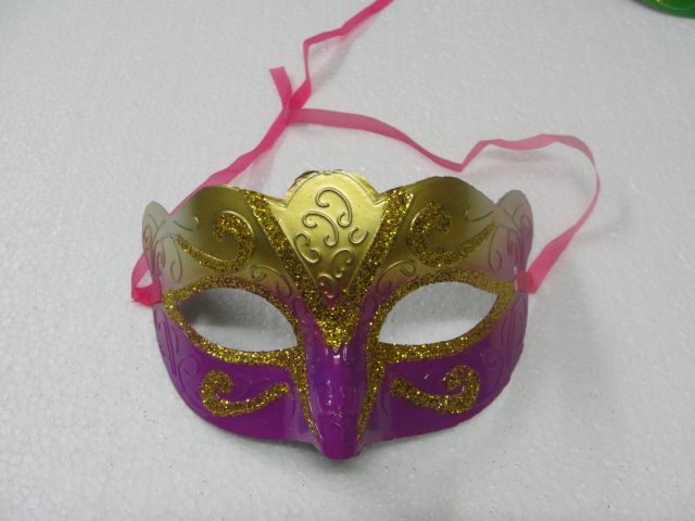 2014 varmförsäljning mode målade mask guld lysande pläterad part mask bröllop rekvisita masquerade mardi gras mask