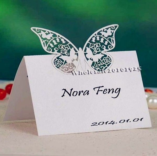 Elegant Butterfly Wedding Table Place Card Number Cards