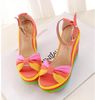 2012-5 Blue Orange Peep-Toe Summer Rainbow Stripes High Platform Wedges 3 Colors