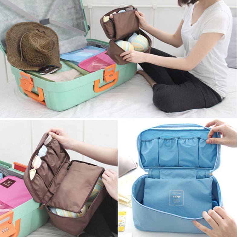 Underwear Storage Bags Bras Bags Panties Socks Storage Case Waterproof Travel Portable Storage Box & Bra Case 