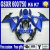 Zestaw wtryskowy do Suzuki K6 GSX-R 600/750 06 07 Biały czarny Lucky Strike Fairings Set GSXR600 GSXR750 2006 2007 ND29