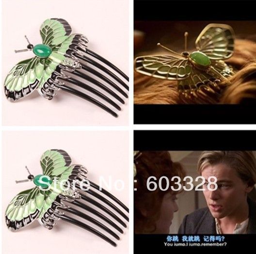 TITANIC Rose Butterfly Hairpin /Hair Clip Comb Accessories Beautiful
